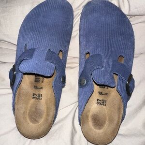 Blue Corduroy Boston Clogs